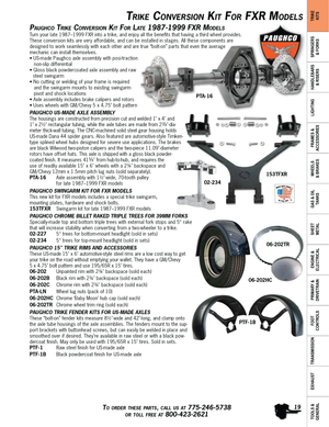 Trike Conversion Kit For 1958-84 FL/FX 4-Speed Models