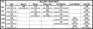 Axle Kits And Spacers For HD Front Forks