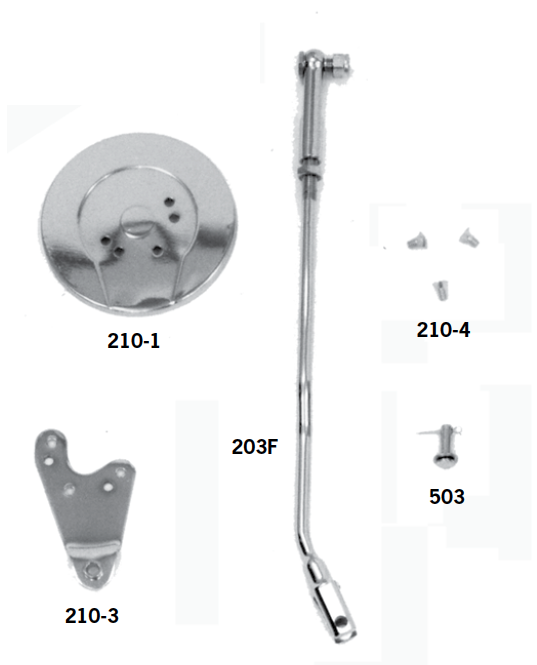 Paughco Ratchet Top Dust Cover Parts  And Shift Rod