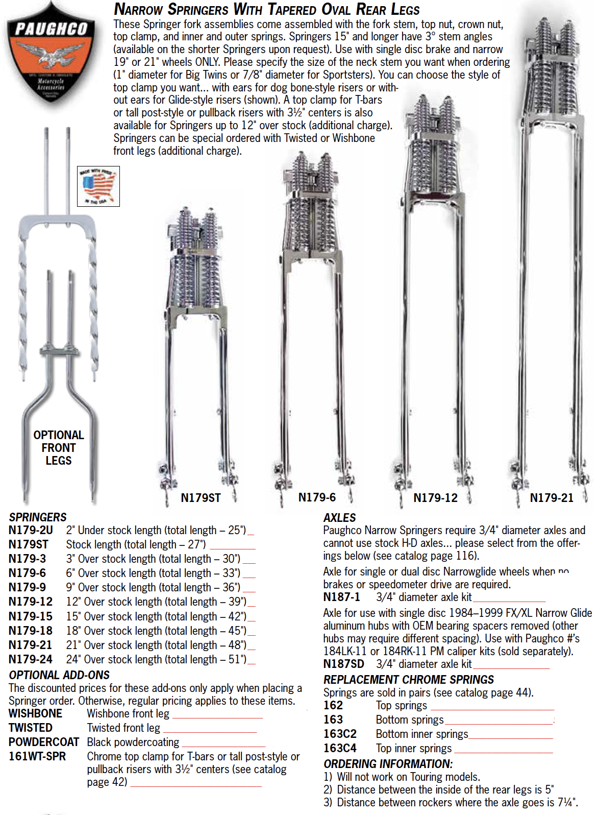 Springer Front Ends - PaughcoParts