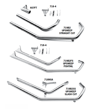 Upsweep Exhaust Systems For 1980 - 1985 Sportsters